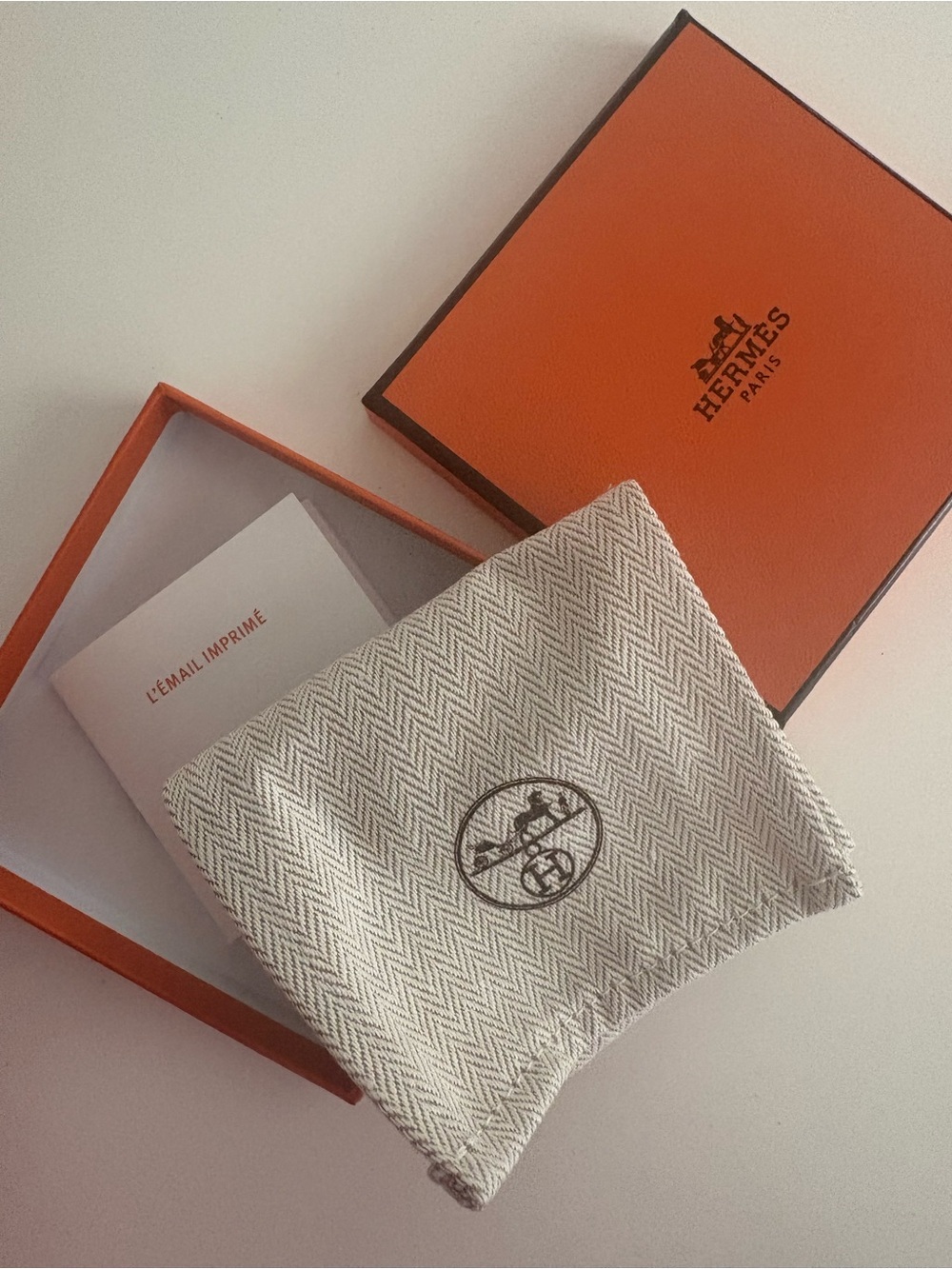 Hermes white and silver enamel bangle Bracelet